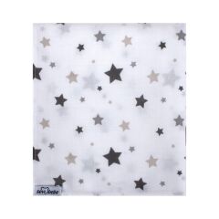 Sevi Bebe Desenli Müslin Battaniye 120X100 Cm - Yıldız Yağmuru Gri 319-140-13