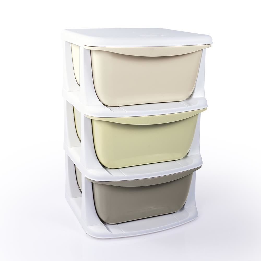 Dolu Nuve 3 Çekmeceli 3 Katlı Çocuk Saklama Ünitesi