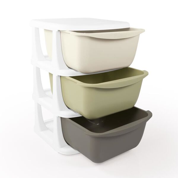 Dolu Nuve 3 Çekmeceli 3 Katlı Çocuk Saklama Ünitesi