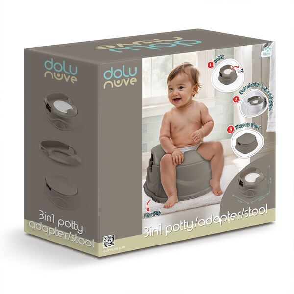 Dolu Nuve Lazımlık/Adaptör/ Basamak Gri