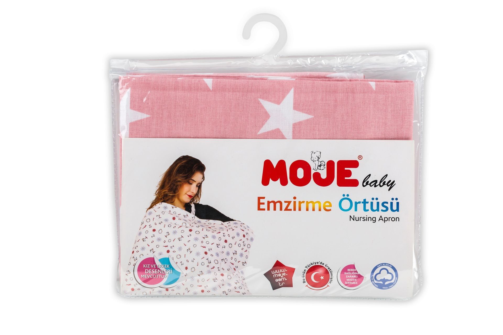 Moje Emzirme Örtüsü Mega Yıldız Pembe