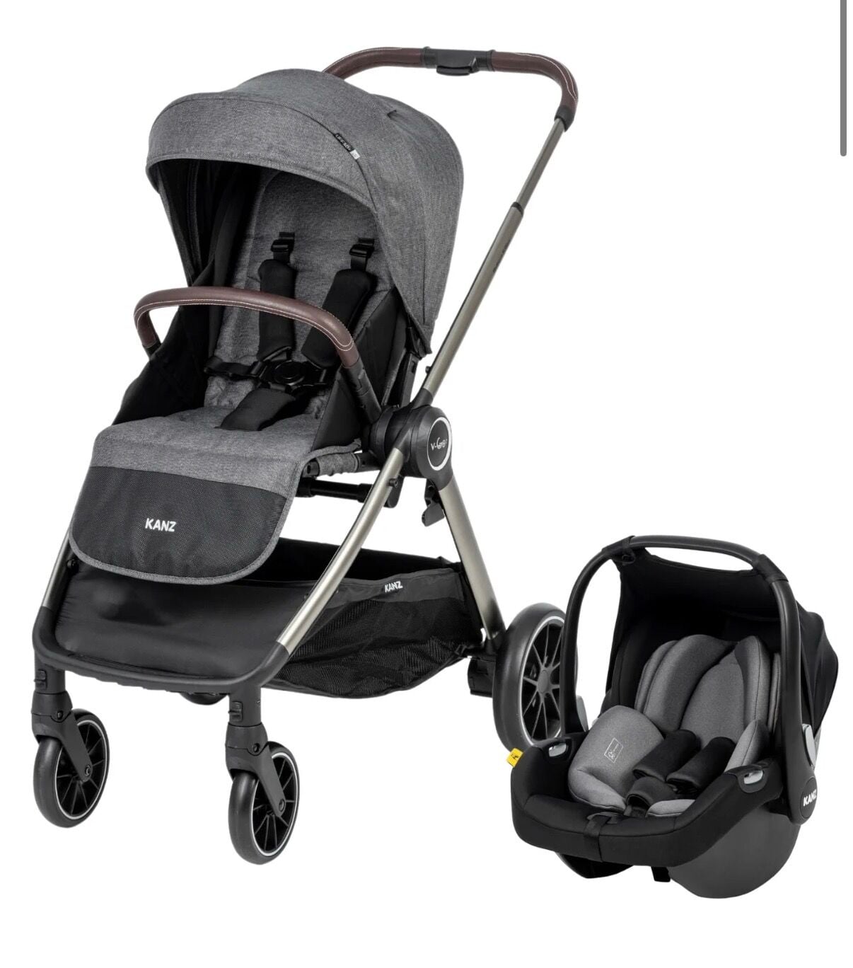 Kanz v-Go2 Ultimate Design Travel Sistem Bebek Arabası Gri