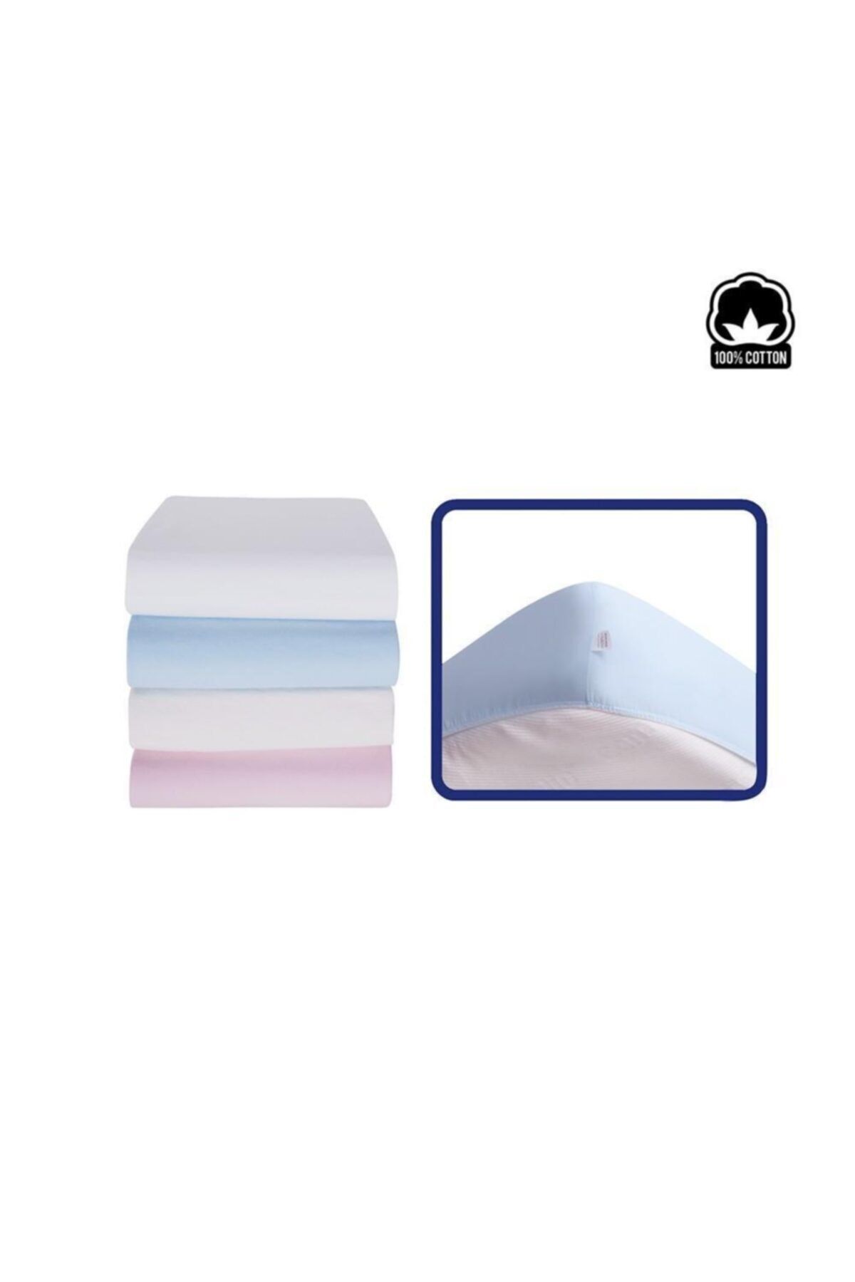 Sevi Bebe Süprem Çarşaf - Mavi 425-1