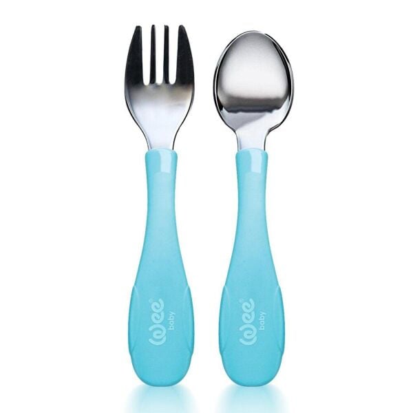 Wee Baby Paslanmaz Çelik Çatal Kaşık Seti Karma Renk