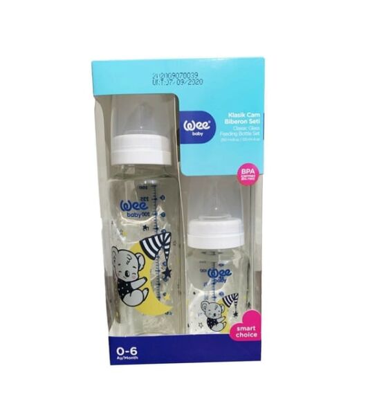 Wee Baby 2'li Cam Biberon Seti 125 ml  250 ml Karma Renk