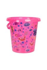 Sevi Bebe Şeffaf Desenli Banyo Kovası 12 Lt - Pembe Desenli 408-2