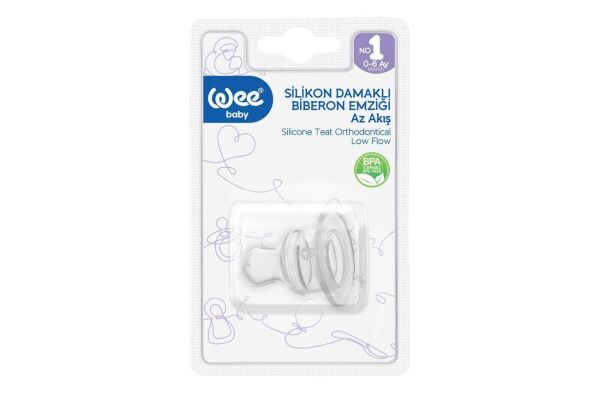 Wee Baby Baby Silikon Damaklı Biberon Emziği No:1
