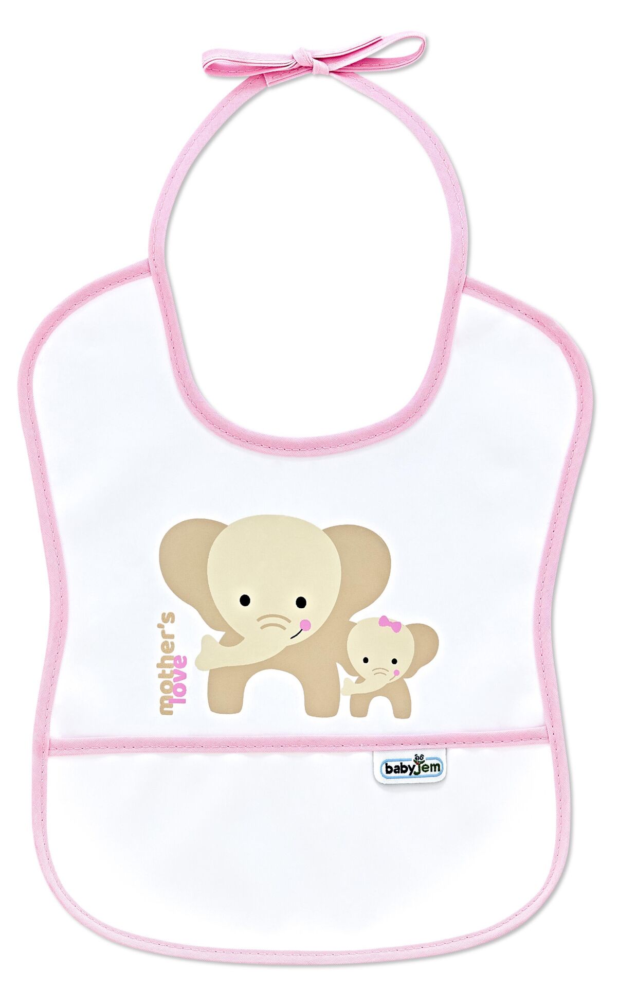 Babyjem Poli Muşamba Önlük Küçük Pembe 030
