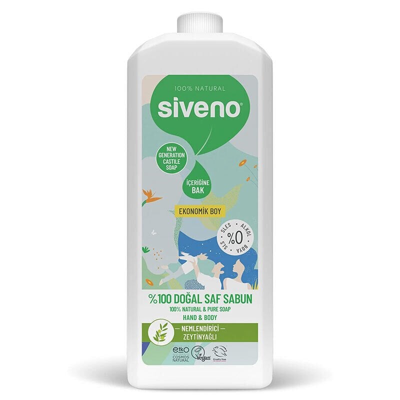Siveno Zeytinyağlı Nemlendirici Doğal Saf Sabun 1L