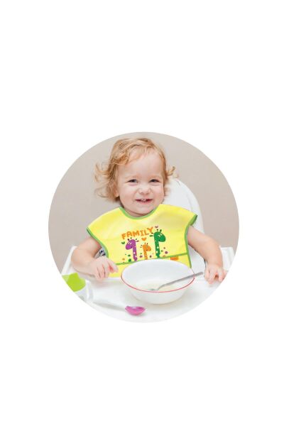Babyjem Poli Muşamba Önlük Büyük Sarı 029