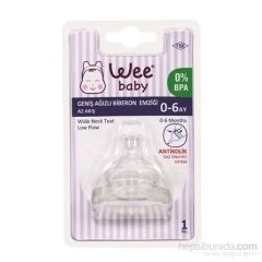 Wee Baby Baby Geniş Ağızlı Biberon Emziği Az Akış 0-6 Ay