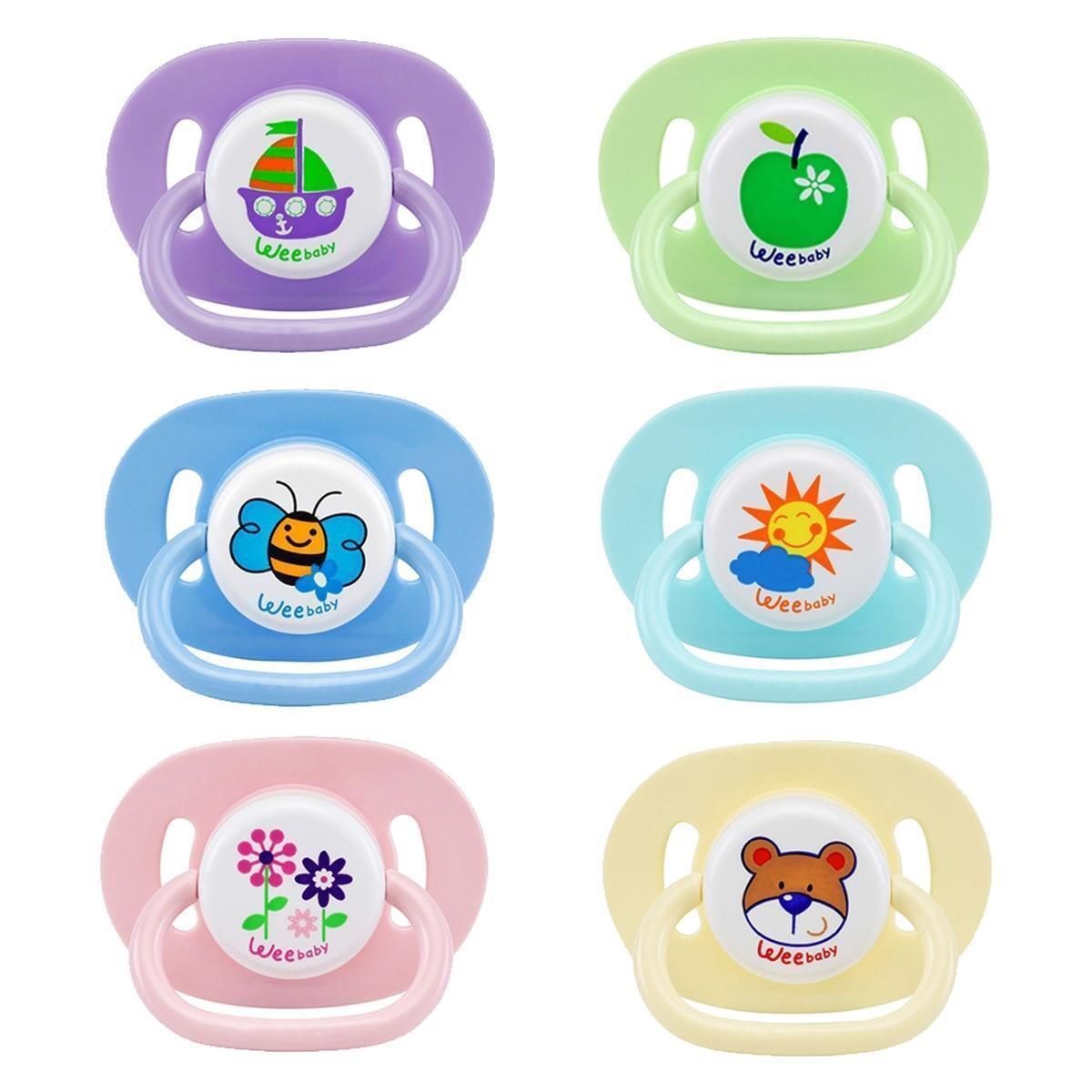 Wee Baby Yuvarlak Uçlu Emzik No:2 Karma Renk Kod:830