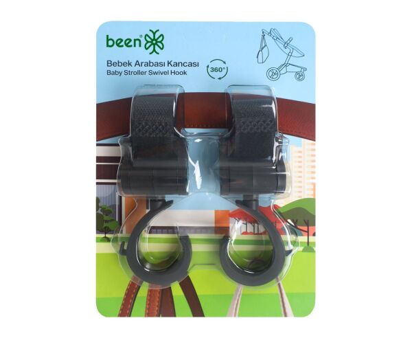 Been Baby Stroller Swıvel Hook/bebek Arabası Kancası Black