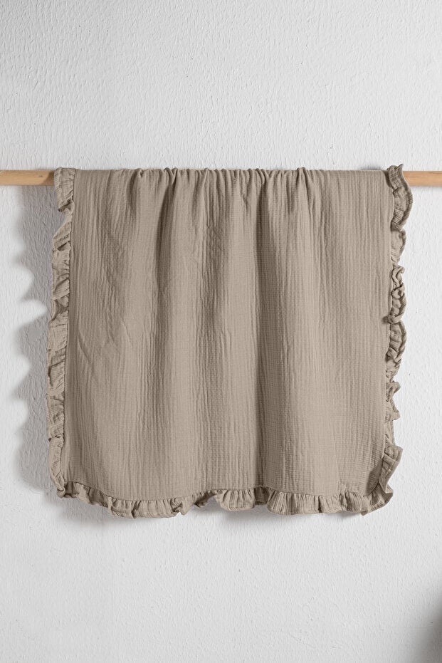 Kanz - 4 Kat Fırfırlı Müslin Örtü(knz-019) 152.01.0263.Bej---------