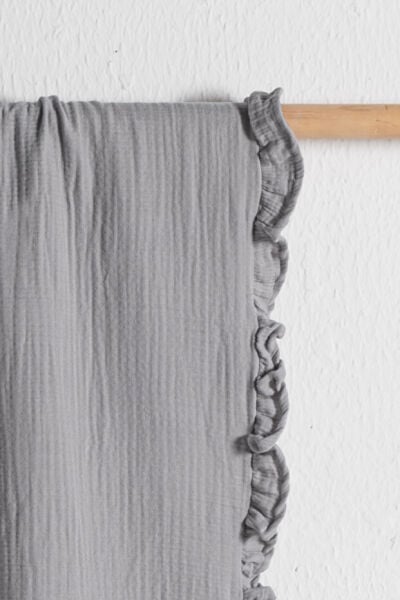 Kanz - 4 Kat Fırfırlı Müslin Örtü(knz-019) 152.01.0263.Gri---------