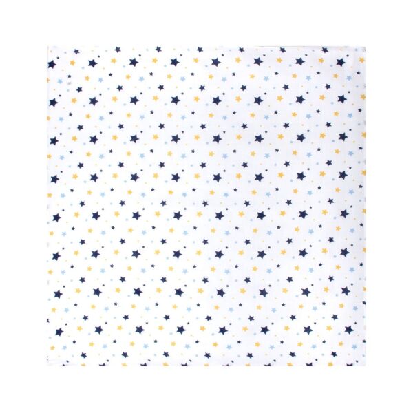 Sevi Bebe Desenli Müslin Battaniye 100x100 cm - Yıldız Yağmuru Mavi 353-140-1