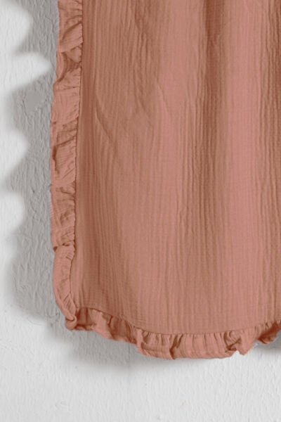 Kanz - 4 Kat Fırfırlı Müslin Örtü(knz-019) 152.01.0263.Kiremit-----