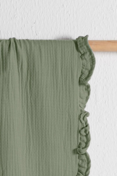 Kanz - 4 Kat Fırfırlı Müslin Örtü(knz-019) 152.01.0263.Yeşil-------