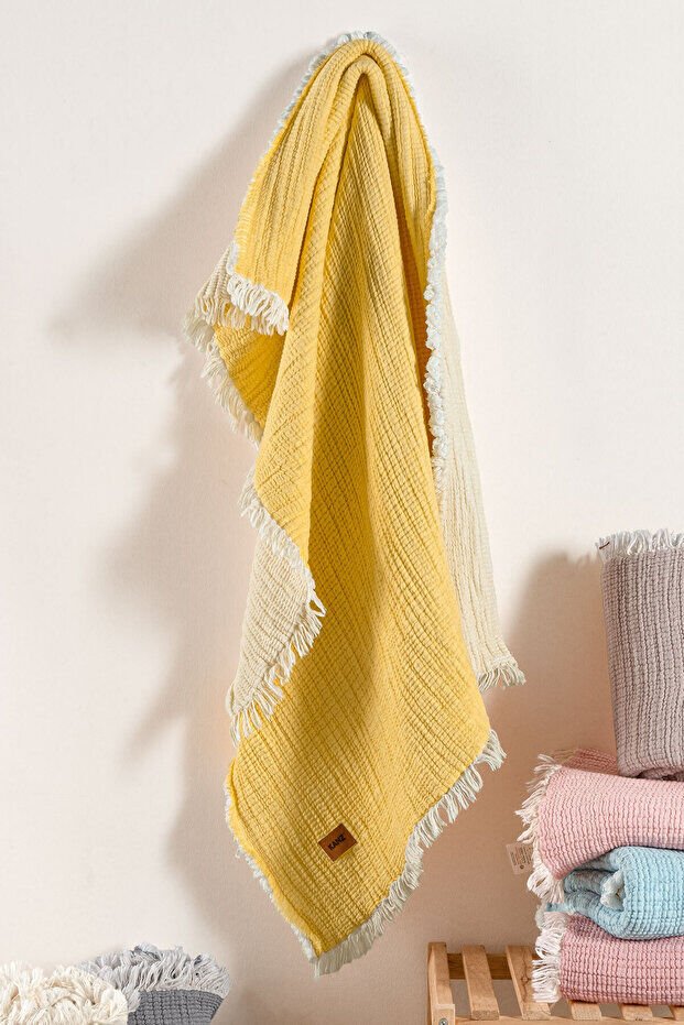 Kanz - Bebek 5 Kat Dolgulu Battaniye(knz-028) 153.01.0202.Sarı--------