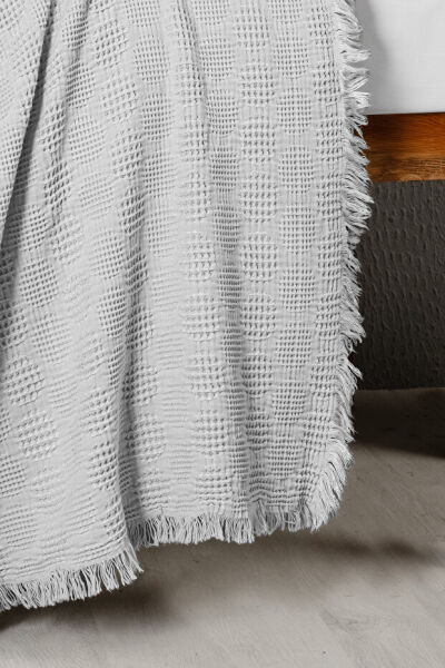 Kanz - Bebek Waffle Müslin Nakışlı Pike (knz-021) 152.01.0257.Bubble-Gri--