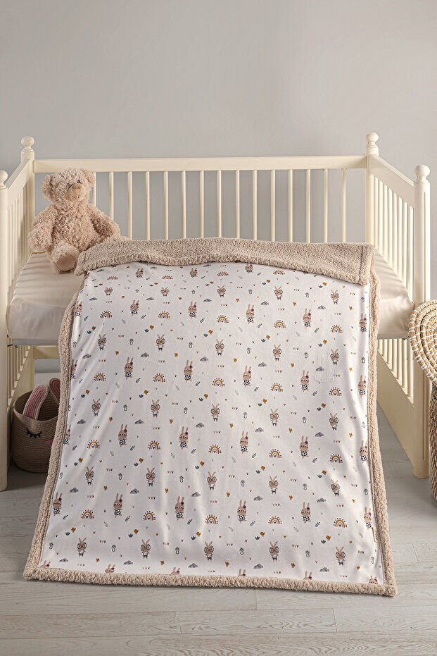 Kanz - Polarlı Bebek Tek Battaniye(knz-009) 152.01.0266.Cute-Rabbit-