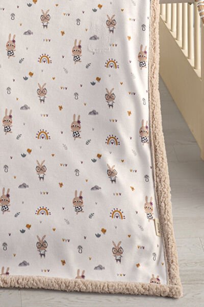 Kanz - Polarlı Bebek Tek Battaniye(knz-009) 152.01.0266.Cute-Rabbit-