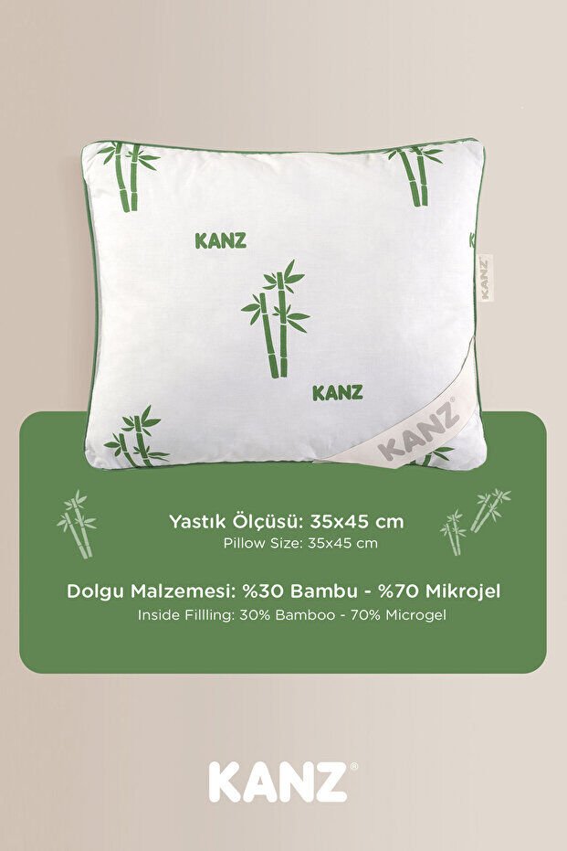 Kanz Bebek Bambu Dolgulu Yastık 35X45 Knz-030