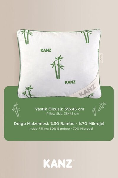 Kanz Bebek Bambu Dolgulu Yastık 35X45 Knz-030