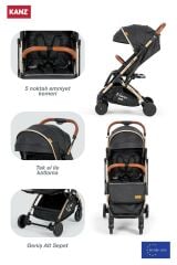Kanz f-Go2 Kabin Boy Bebek Arabası Gold Siyah