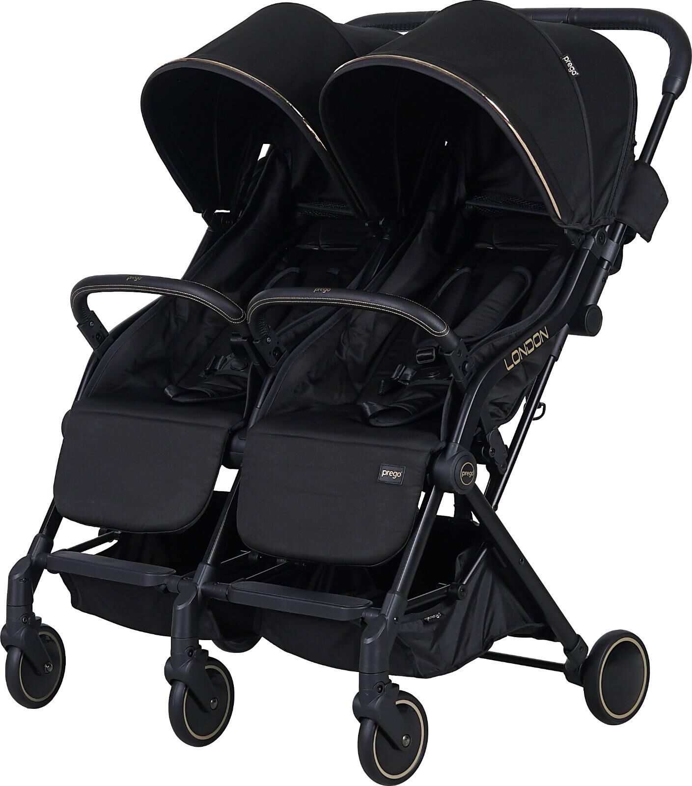 Prego London İkiz Bebek Arabası 2236 Siyah