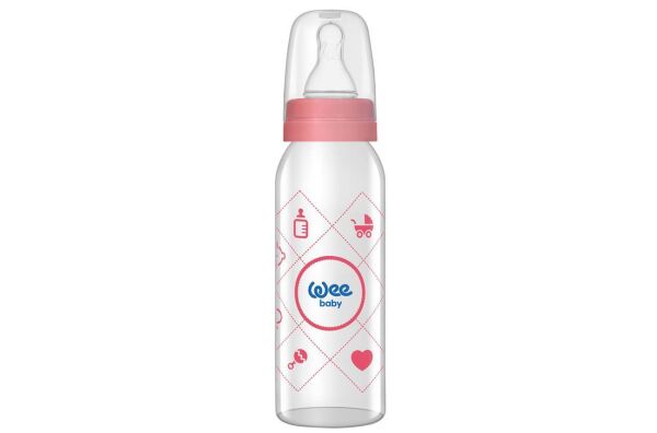 Wee Baby Baby Kiraz Uçlu Cam Biberon / 250 Ml Kod:876 Karma Renk