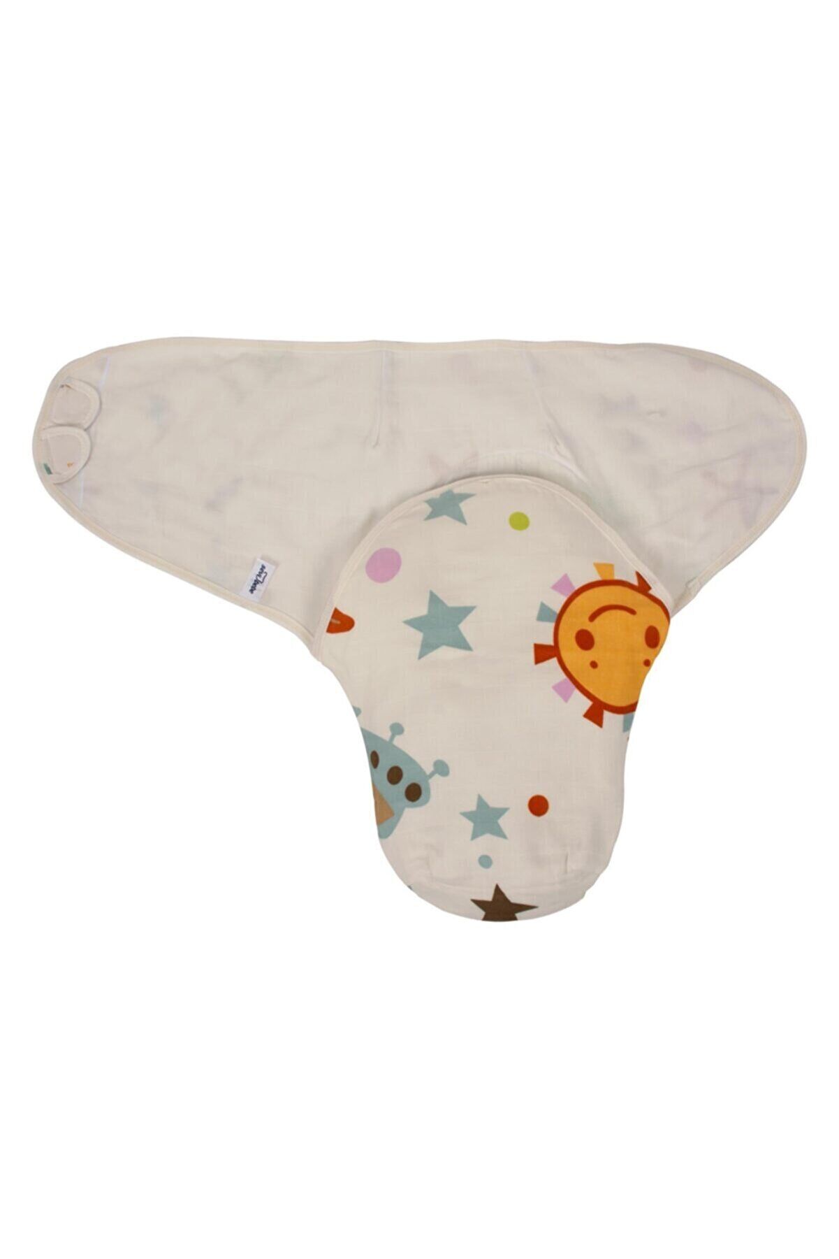 Sevi Bebe Organik Müslin Kundak - Uzay Desen 306-61