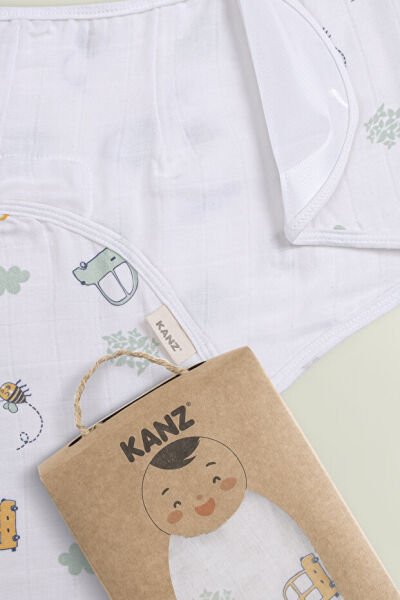 Kanz Yenidoğan %100 Pamuk Müslin Hazır Kundak Cırtlı - Cars