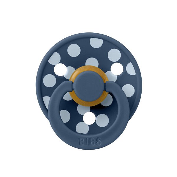 Bibs Studio Polka Big Emzik-Steel Baby Blue 0-6 Ay