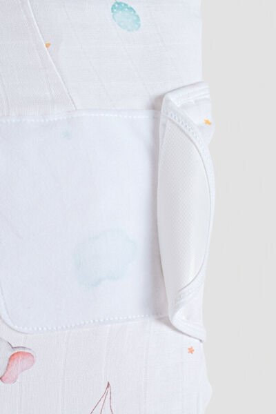 Kanz Yenidoğan %100 Pamuk Müslin Hazır Kundak Cırtlı - Sweet Elephant