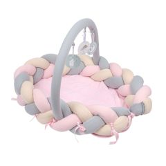 Sevi Bebe 3 İn 1 Çok Fonksiyonlu Örgü Yatak & Kenar Koruyucu - Pembe 521-2