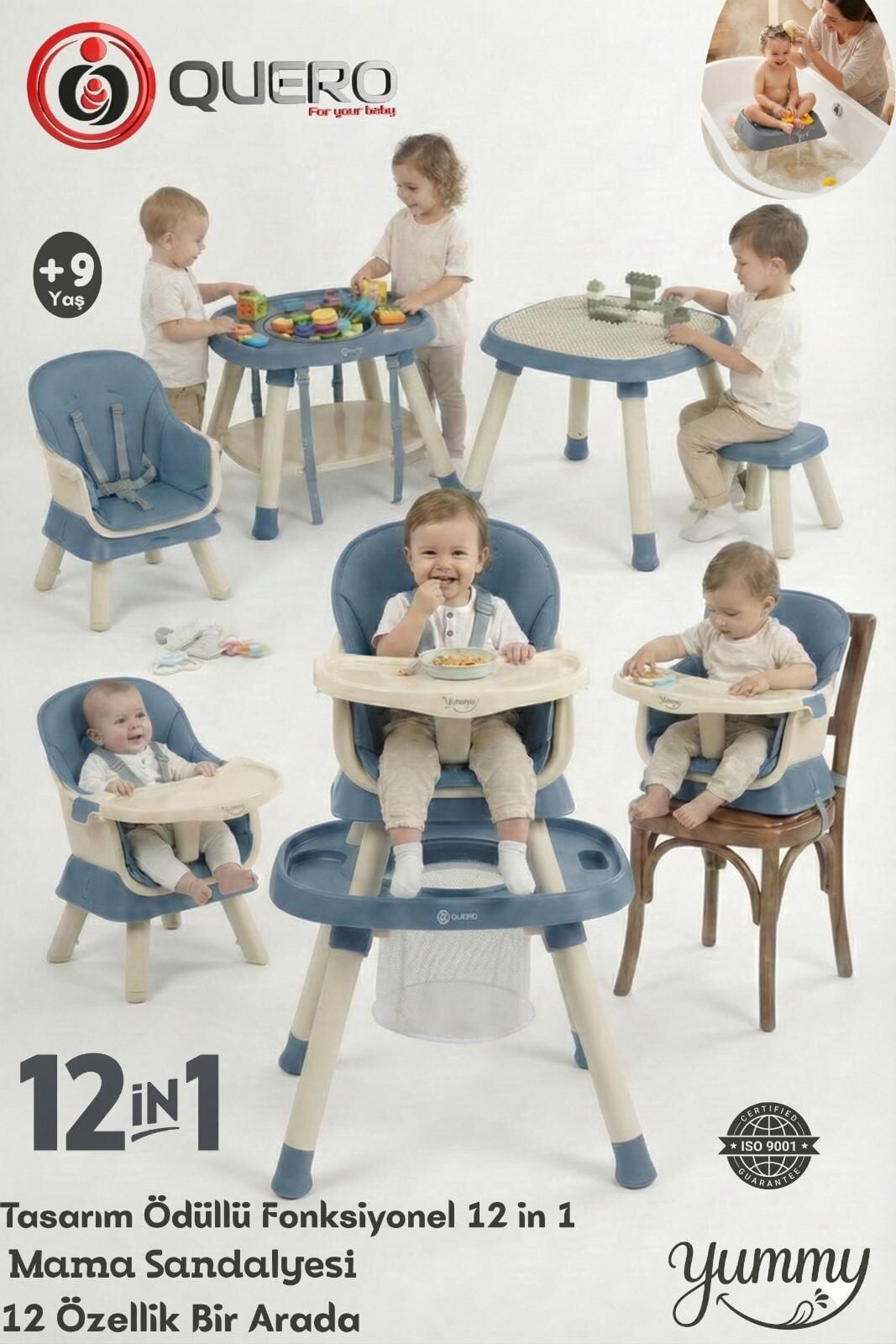 Quero Yummy Mama Sandalyesi Mavi