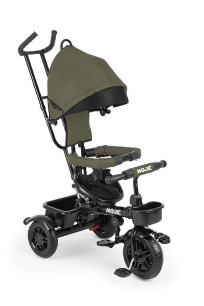 Moje Style Ebeveyn Kontrollü Tenteli Üç Tekerli İtmeli Bisiklet Haki