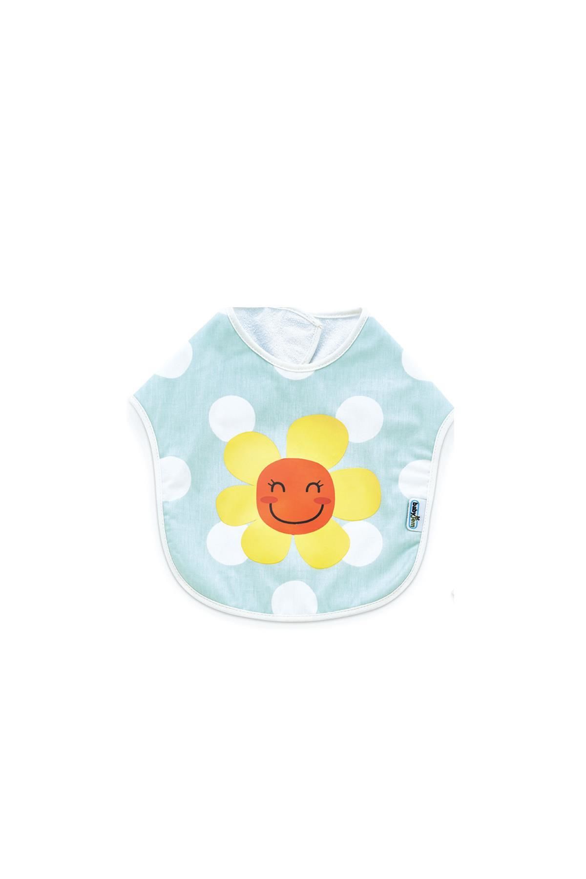 Babyjem Puanlı Baskılı Mama Önlüğü Mavi