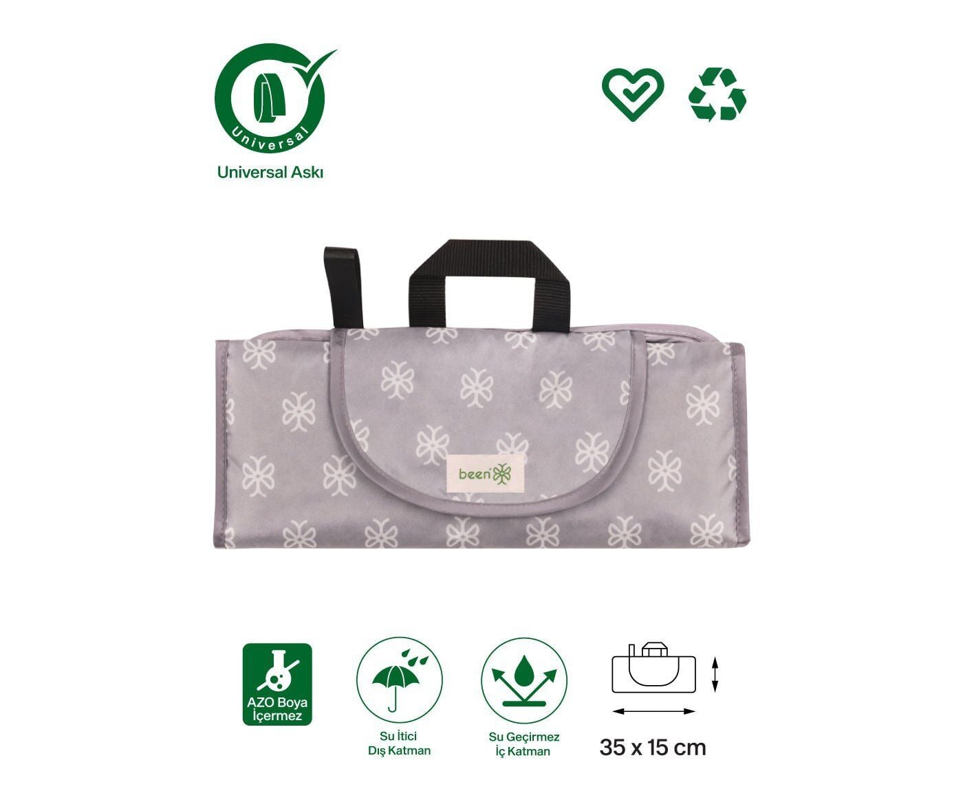 Been Functıonal Baby Care Mat/fonksiyonel Bebek Bakım Matı Gri