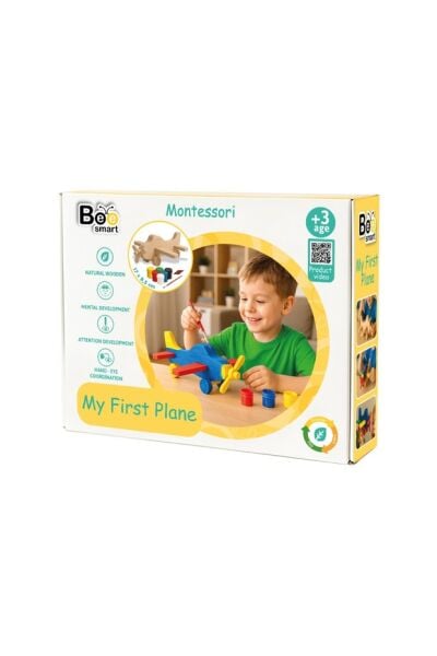 Bee Smart İlk Uçağim Ahşap Boyama Seti Bs5873