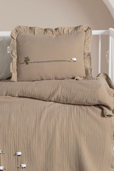 Kanz - 4 Kat Hand Made Fırfırlı Müslin(knz-020) 152.01.0271.Bej---------