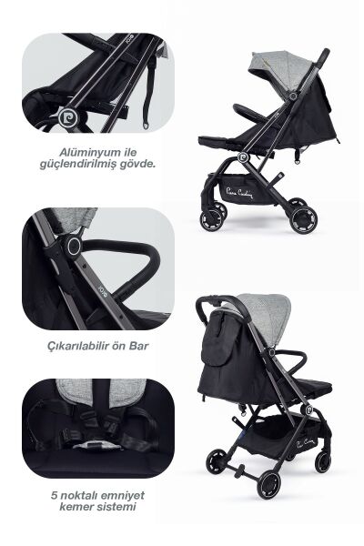 Pierre Cardin Jojo Bebek Arabası Gri