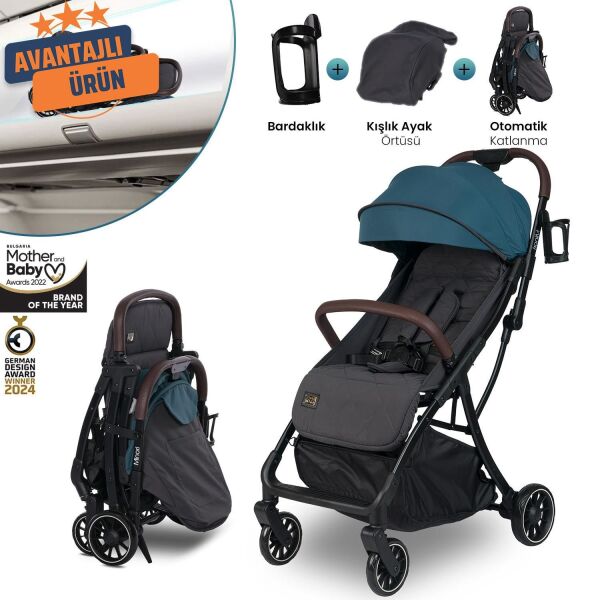 Lorelli Minori Otomatik Katlanır Kabin Boy Bebek Arabası - Green