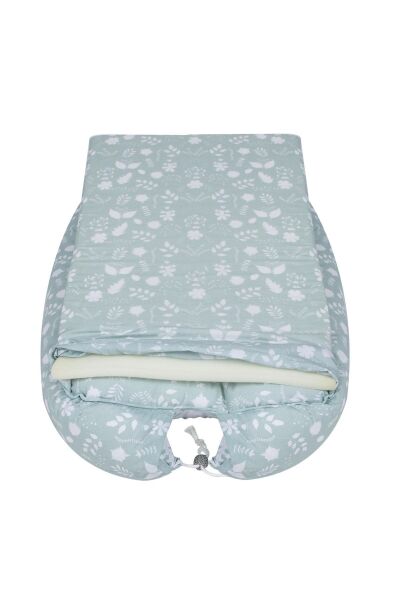 Sevi Bebe Anne Yanı Bebek Reflü Yatağı -  Yaprak Desen 273-92