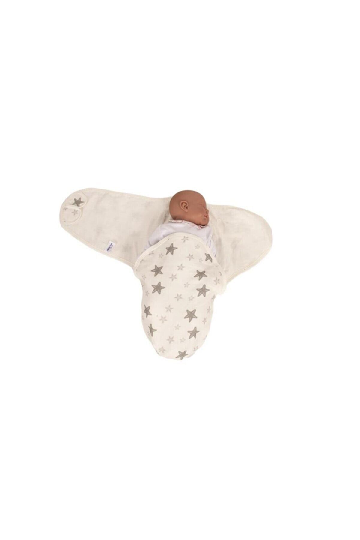 Sevi Bebe Organik Müslin Kundak - Yeni Gri Yıldız 306-73