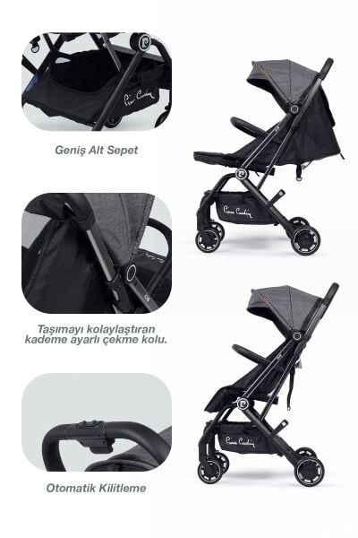 Pierre Cardin Jojo Bebek Arabası Siyah