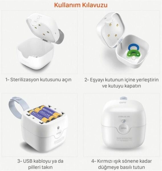 Deerma 59S S6 Ultraviyole (UVC) Mini Sterilizasyon Kutusu - Beyaz