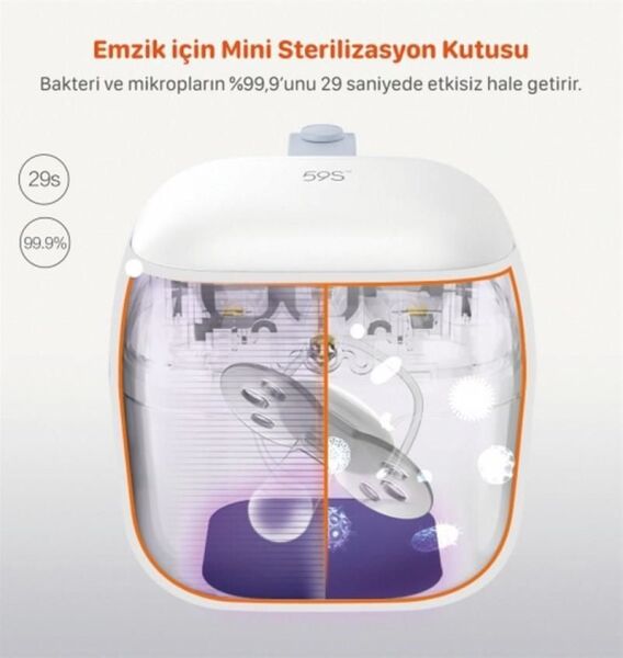Deerma 59S S6 Ultraviyole (UVC) Mini Sterilizasyon Kutusu - Beyaz