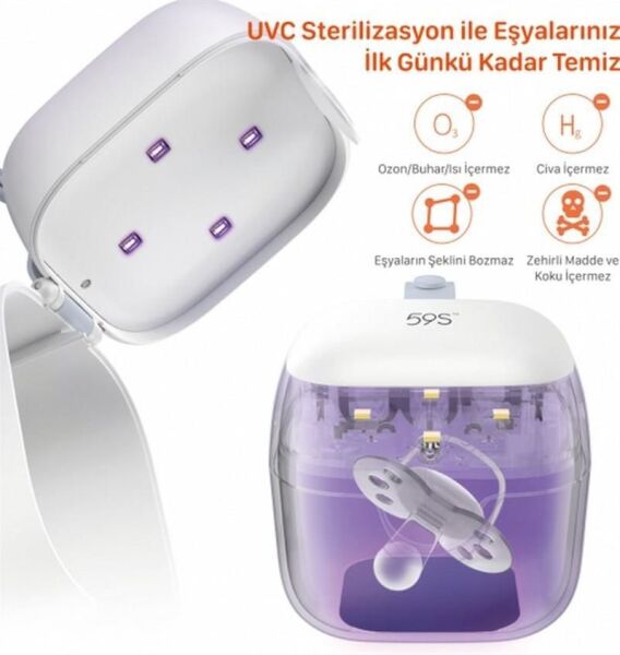Deerma 59S S6 Ultraviyole (UVC) Mini Sterilizasyon Kutusu - Beyaz